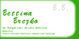 bettina brczko business card
